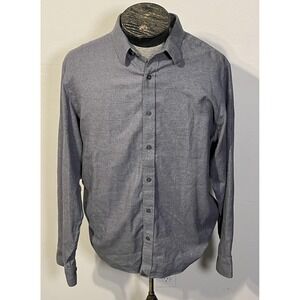 UNTUCKit Shirt Mens XL Gray Slim Fit Wrinkle Free Cotton Button Down Long Sleeve